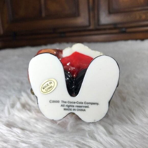 NWOT Vintage Coca-Cola Santa with His List Ceramic Keepsake Box - Picture 9 of 10
